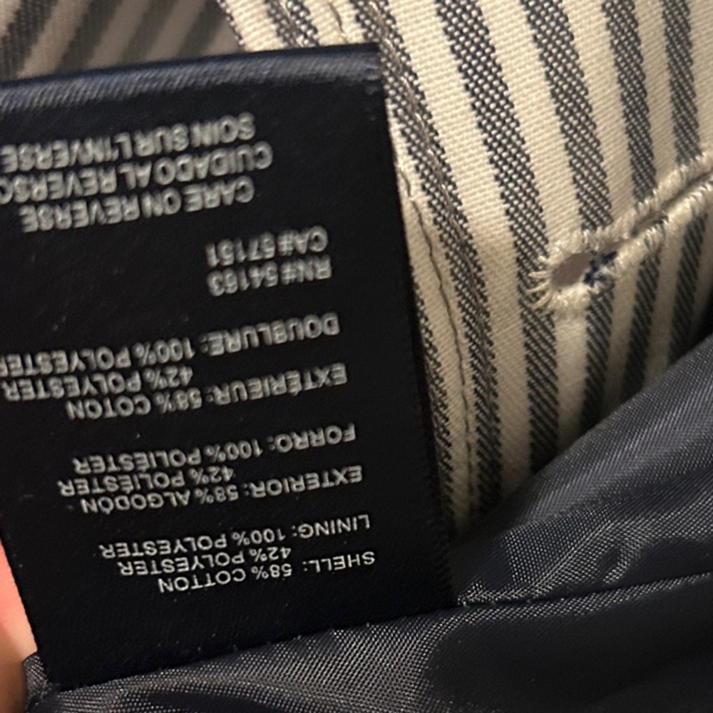 Tommy Hilfiger Coated Striped Trench Coat. Size S - Picture 16 of 16